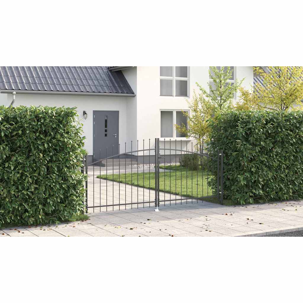 vidaXL Brama Podwójna Z blokadą Woerden Szary 299,5 x 199,5 cm Stal