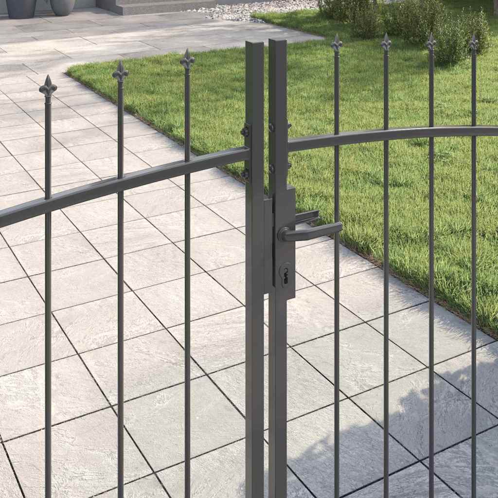 vidaXL Brama Podwójna Z blokadą Woerden Szary 299,5 x 199,5 cm Stal