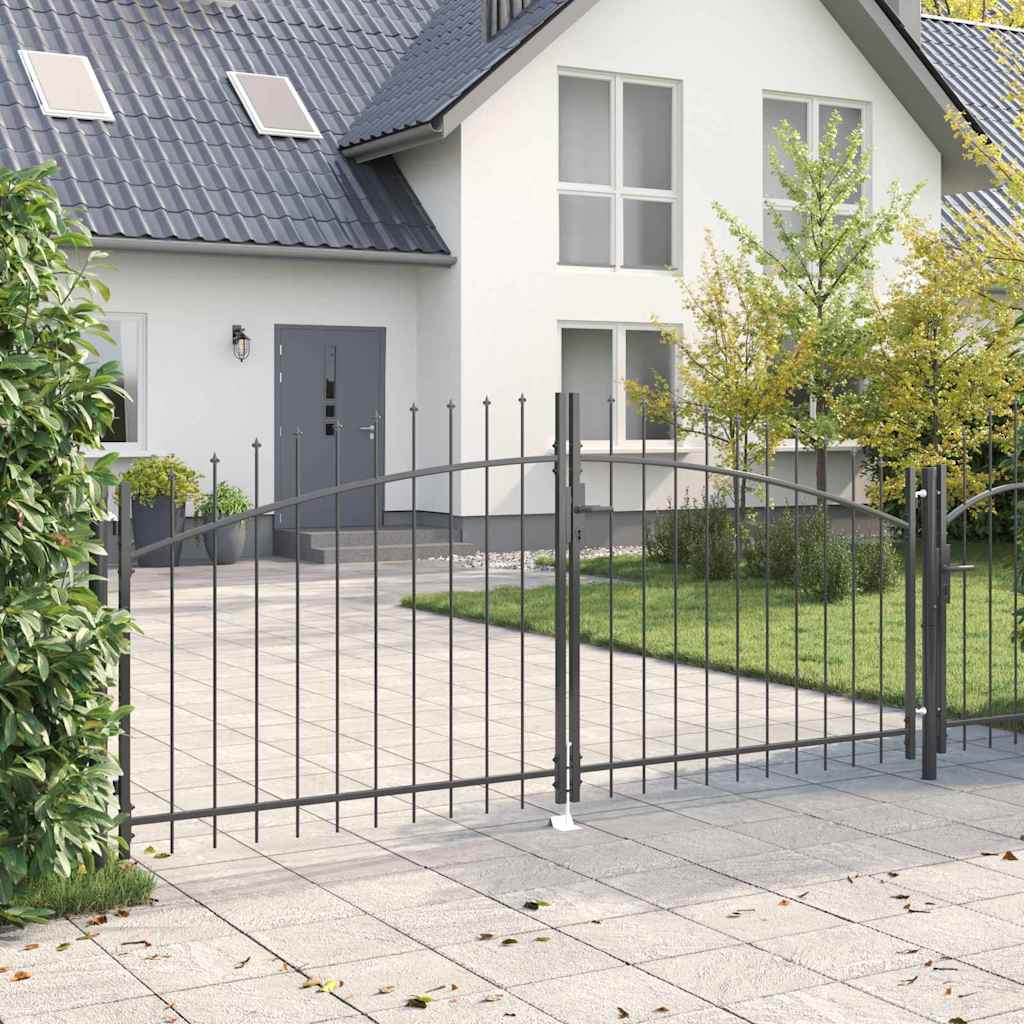 vidaXL Brama Podwójna Z blokadą Woerden Szary 299,5 x 199,5 cm Stal