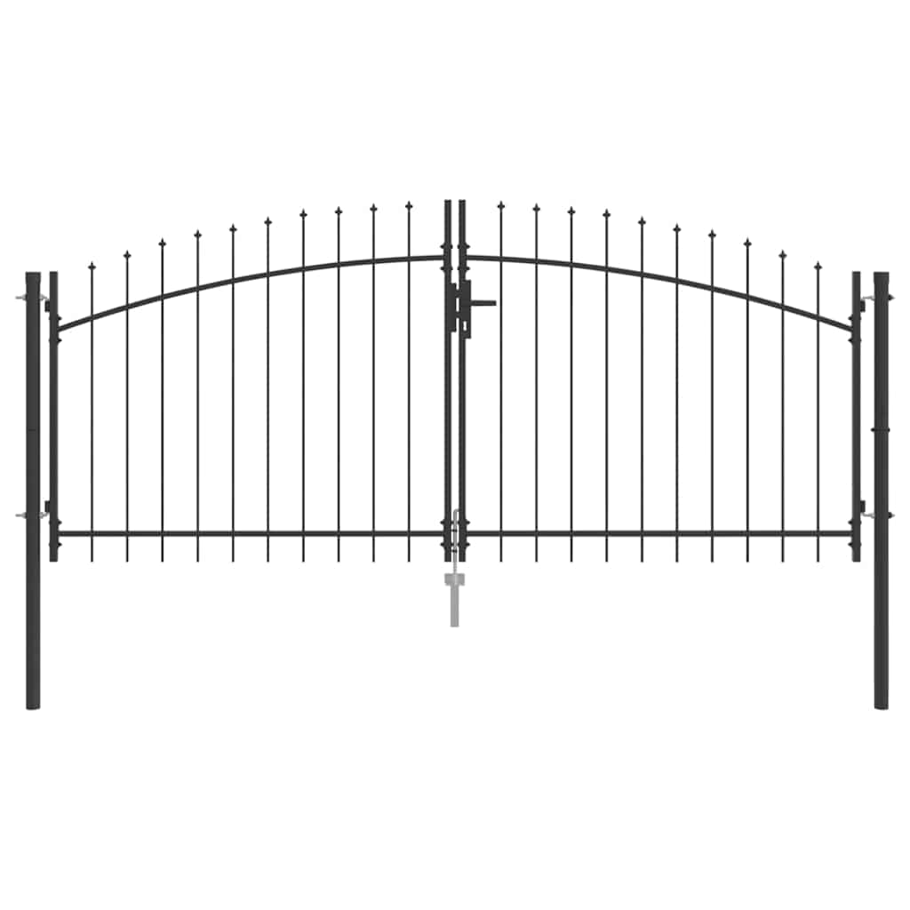 vidaXL Brama Podwójna Z blokadą Woerden Szary 299,5 x 199,5 cm Stal