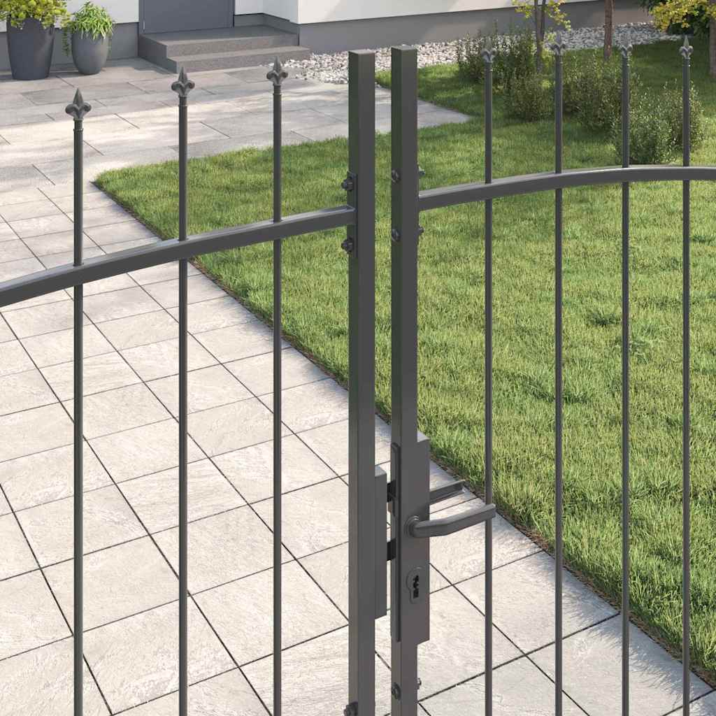 vidaXL Brama Podwójna Z blokadą Woerden Szary 299,5 x 224,5 cm Stal