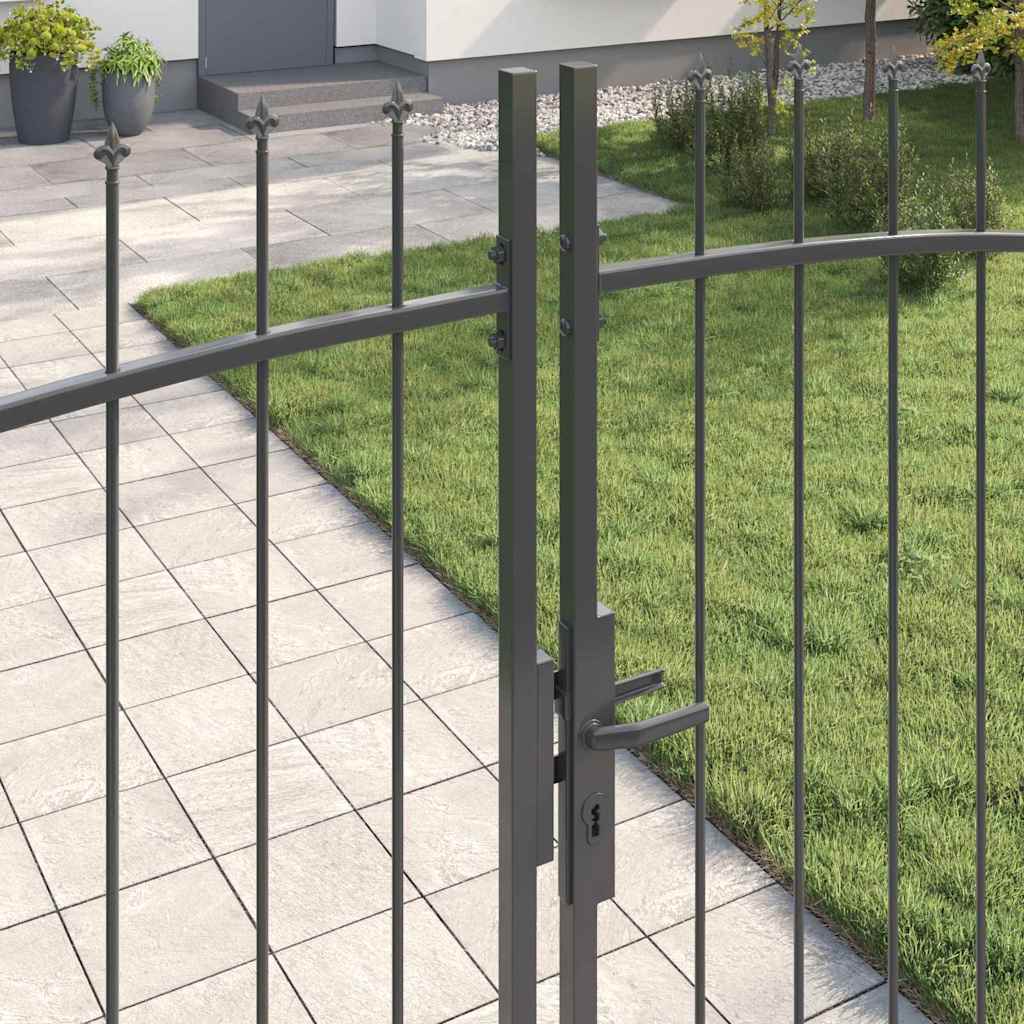vidaXL Brama Podwójna Z blokadą Woerden Szary 299,5 x 249,5 cm Stal