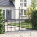vidaXL Brama Podwójna Z blokadą Woerden Szary 299,5 x 249,5 cm Stal