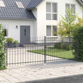 vidaXL Brama Podwójna Z blokadą Woerden Szary 400 x 199.5 cm Stal