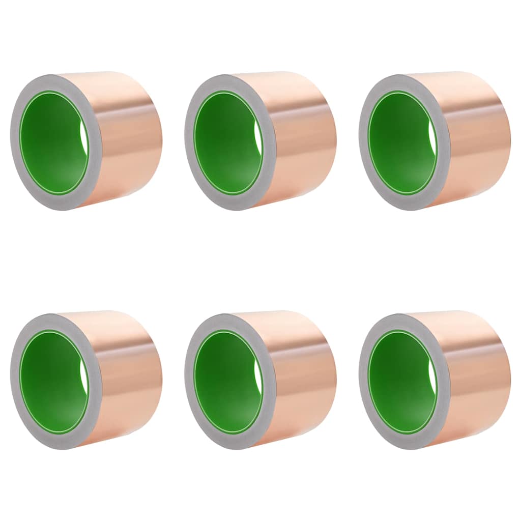 vidaXL Taśma miedziana do ochrony przed ślimakami 6 pcs miedziany