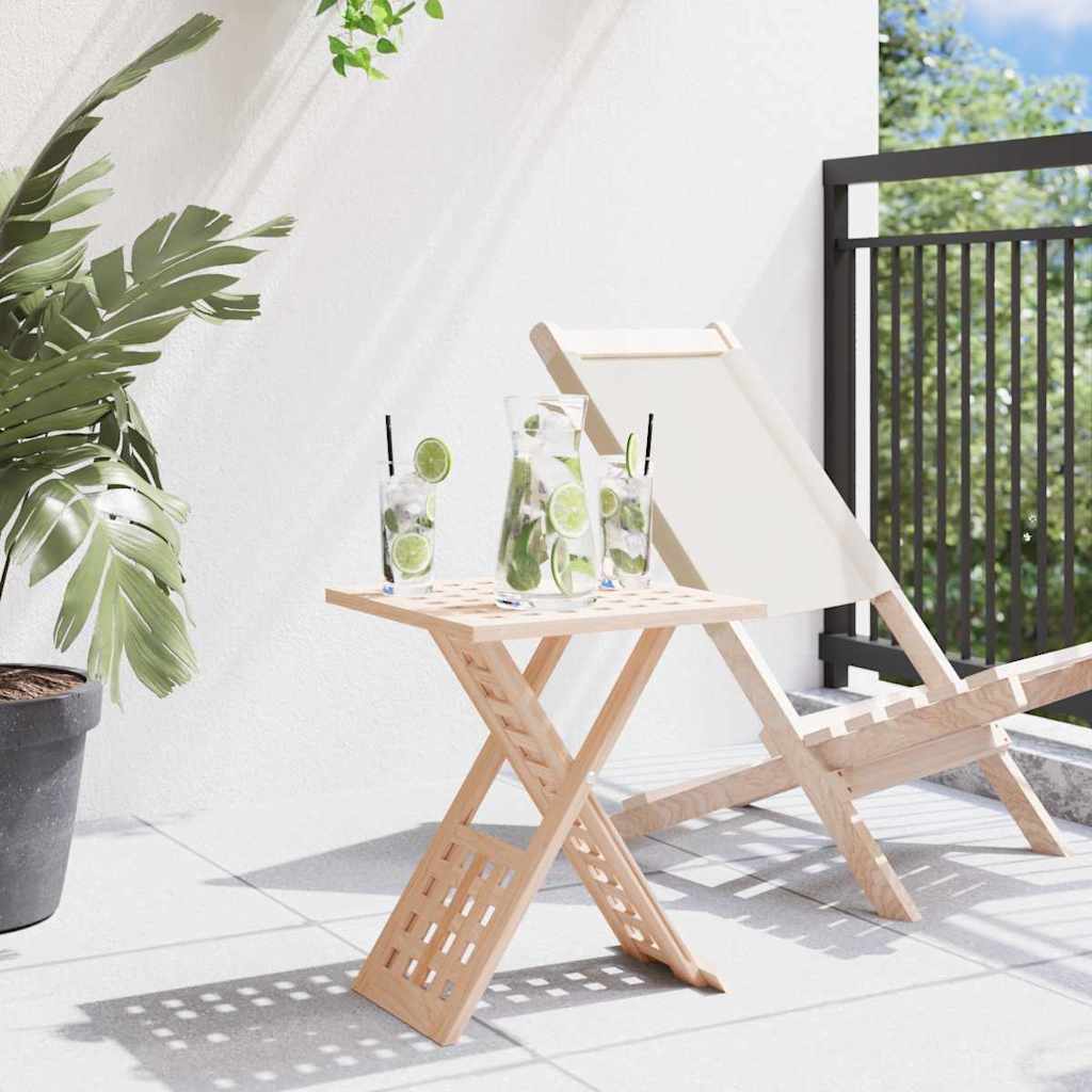 vidaXL Stolik kawowy Brązowy 33 x 33 x 40,5 cm Lity Bukowy