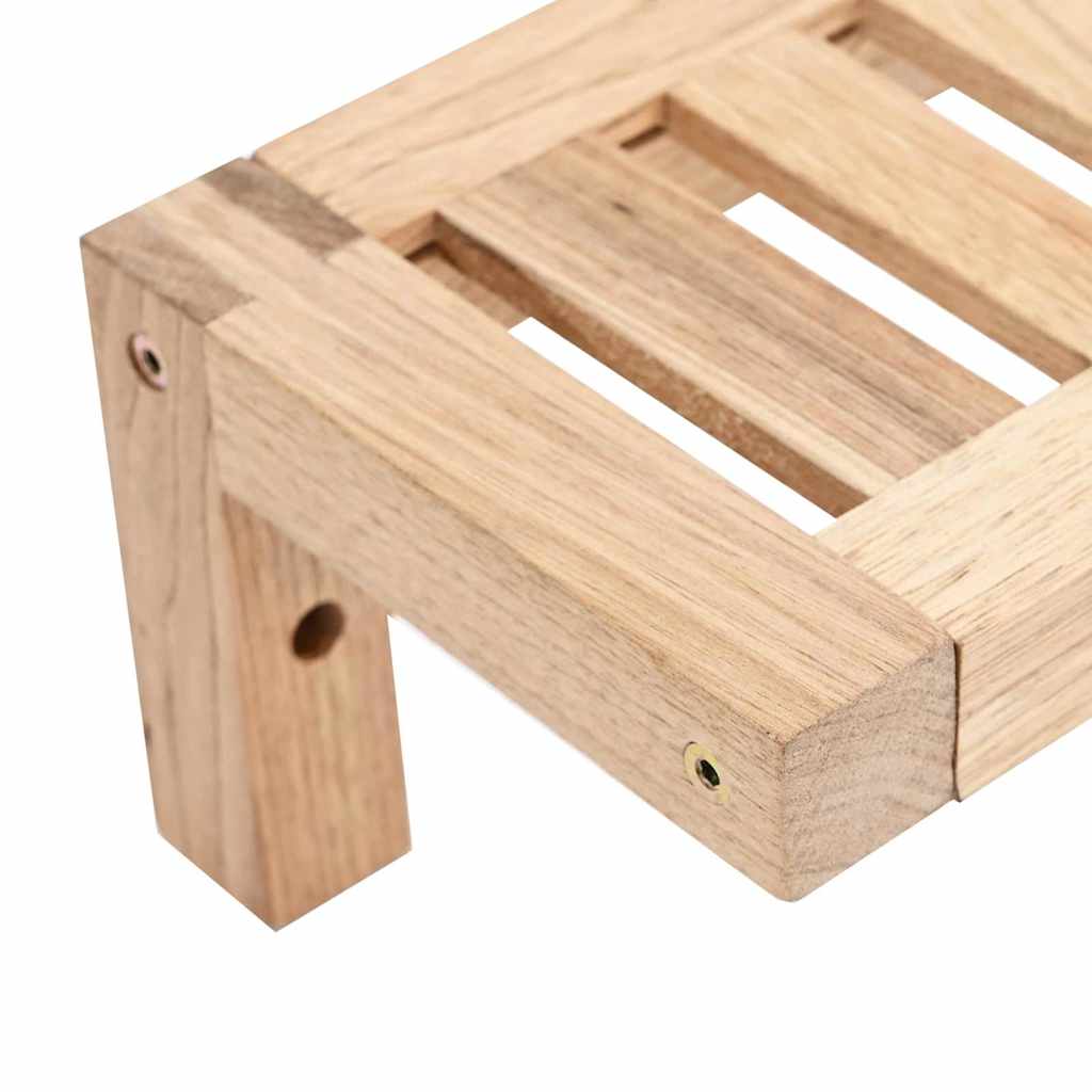 vidaXL Ścienny Stojak Wiszący Naturalny 62 x 10 x 12,5 cm Lity Bukowy