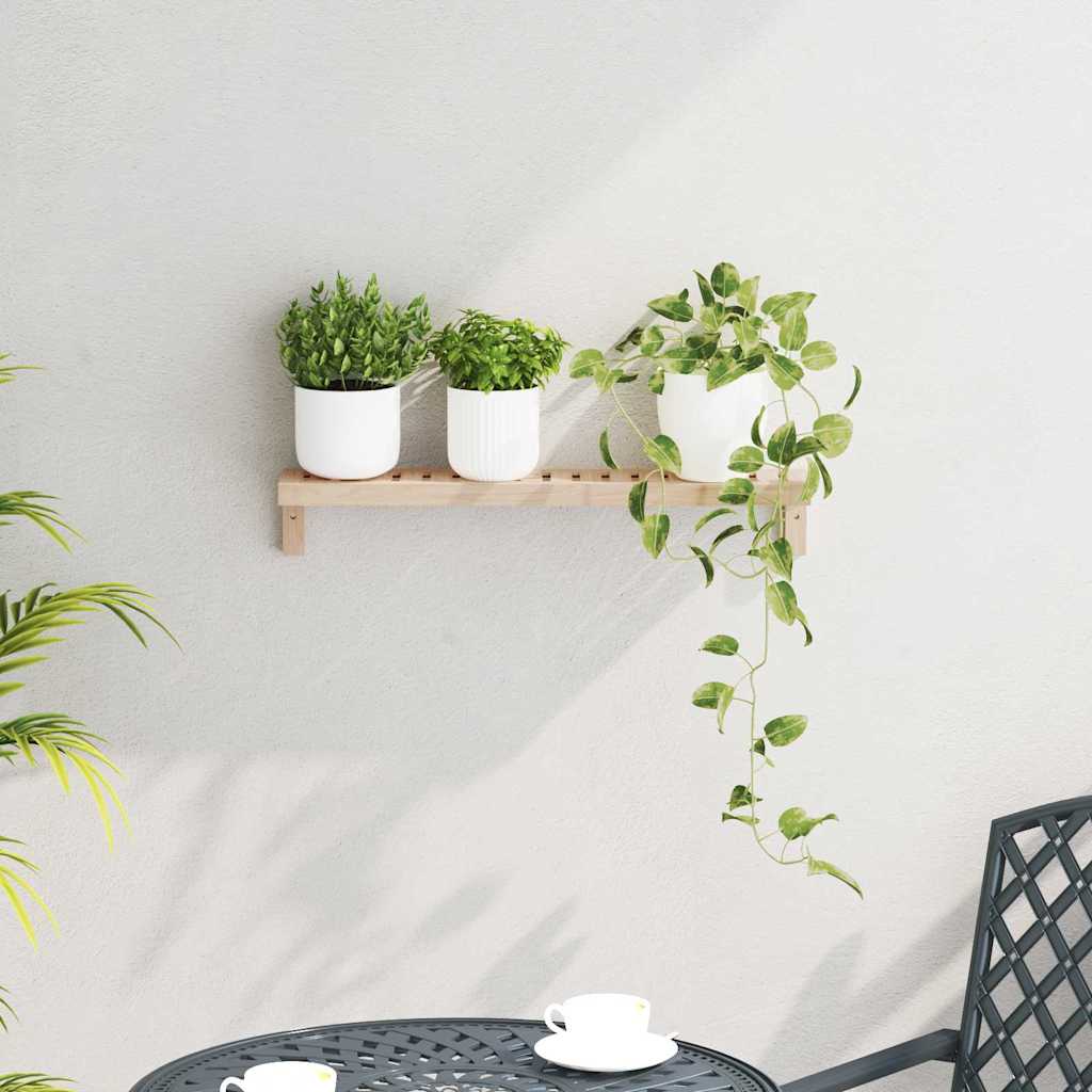 vidaXL Ścienny Stojak Wiszący Naturalny 62 x 10 x 12,5 cm Lity Bukowy