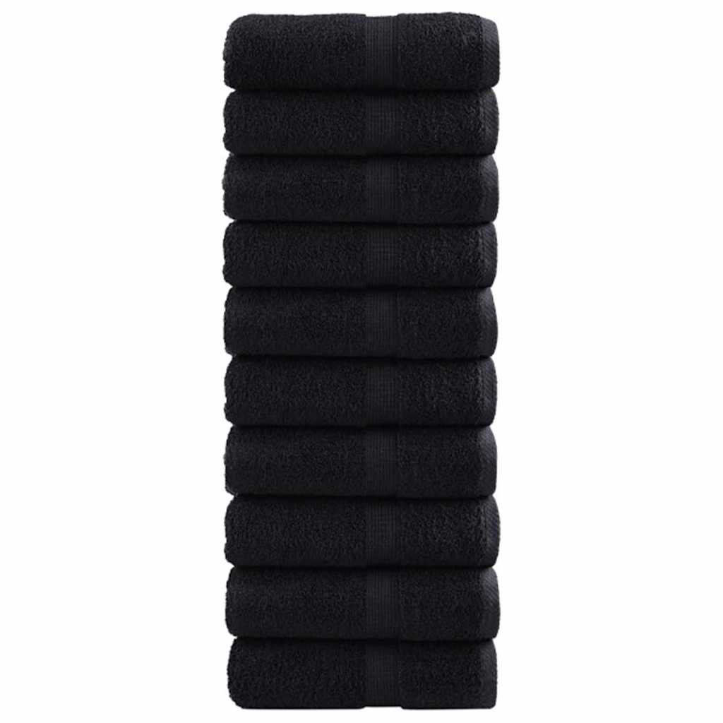 vidaXL Ręcznik Gościnny SOLUND 50 szt. Czarny 30 x 30 cm 550 gsm