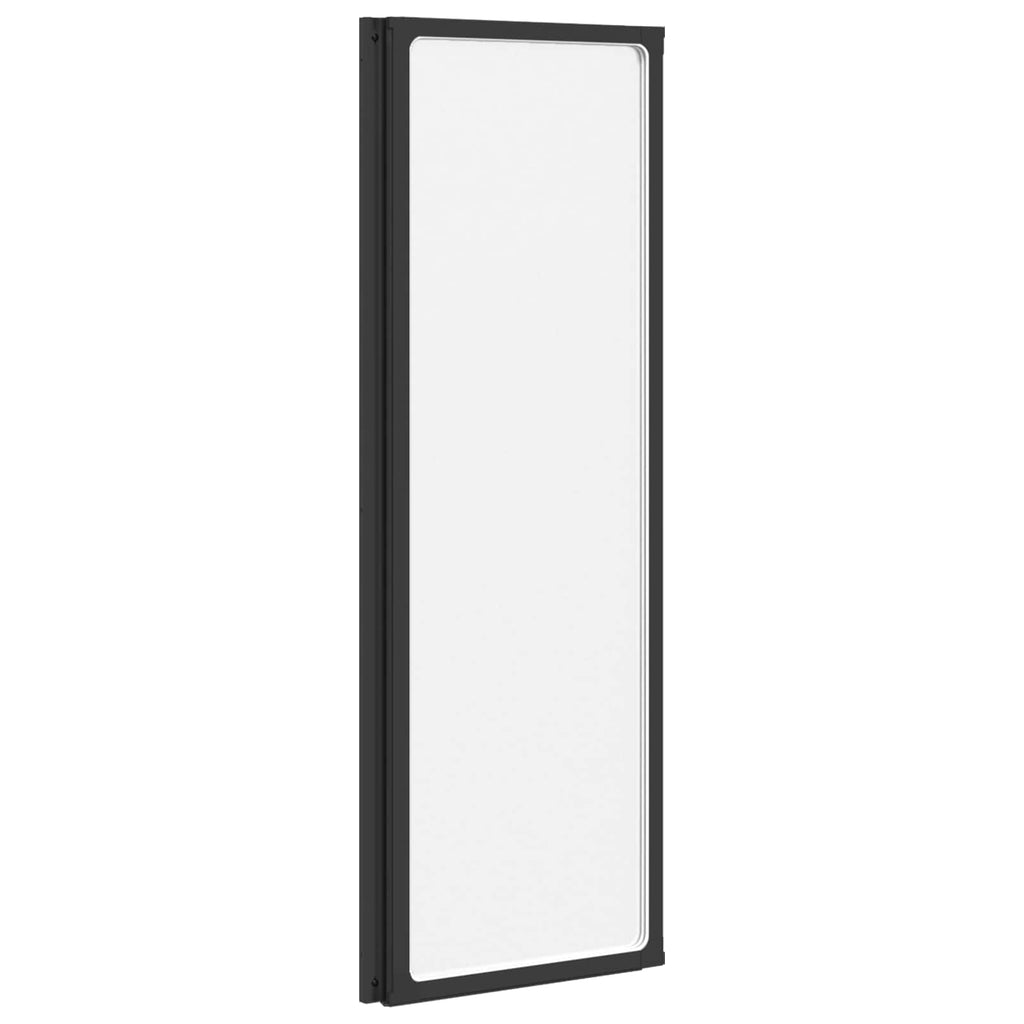 vidaXL Parawan prysznicowy Czarny 120 x 2 x 117 cm Aluminium i PP