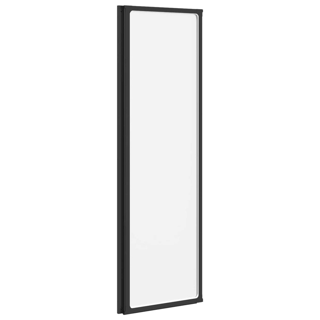 vidaXL Parawan prysznicowy Czarny 132 x 2 x 140 cm Aluminium i PP