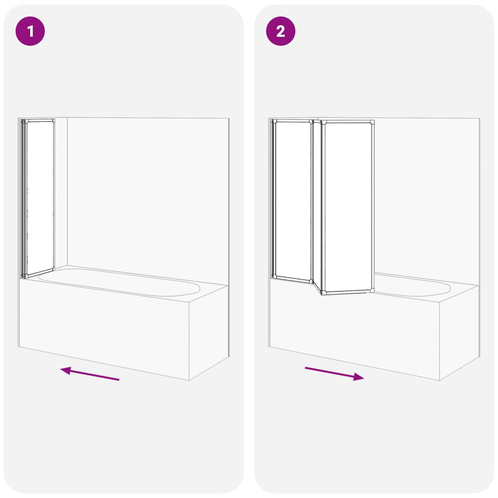vidaXL Parawan prysznicowy Czarny 132 x 2 x 140 cm Aluminium i PP