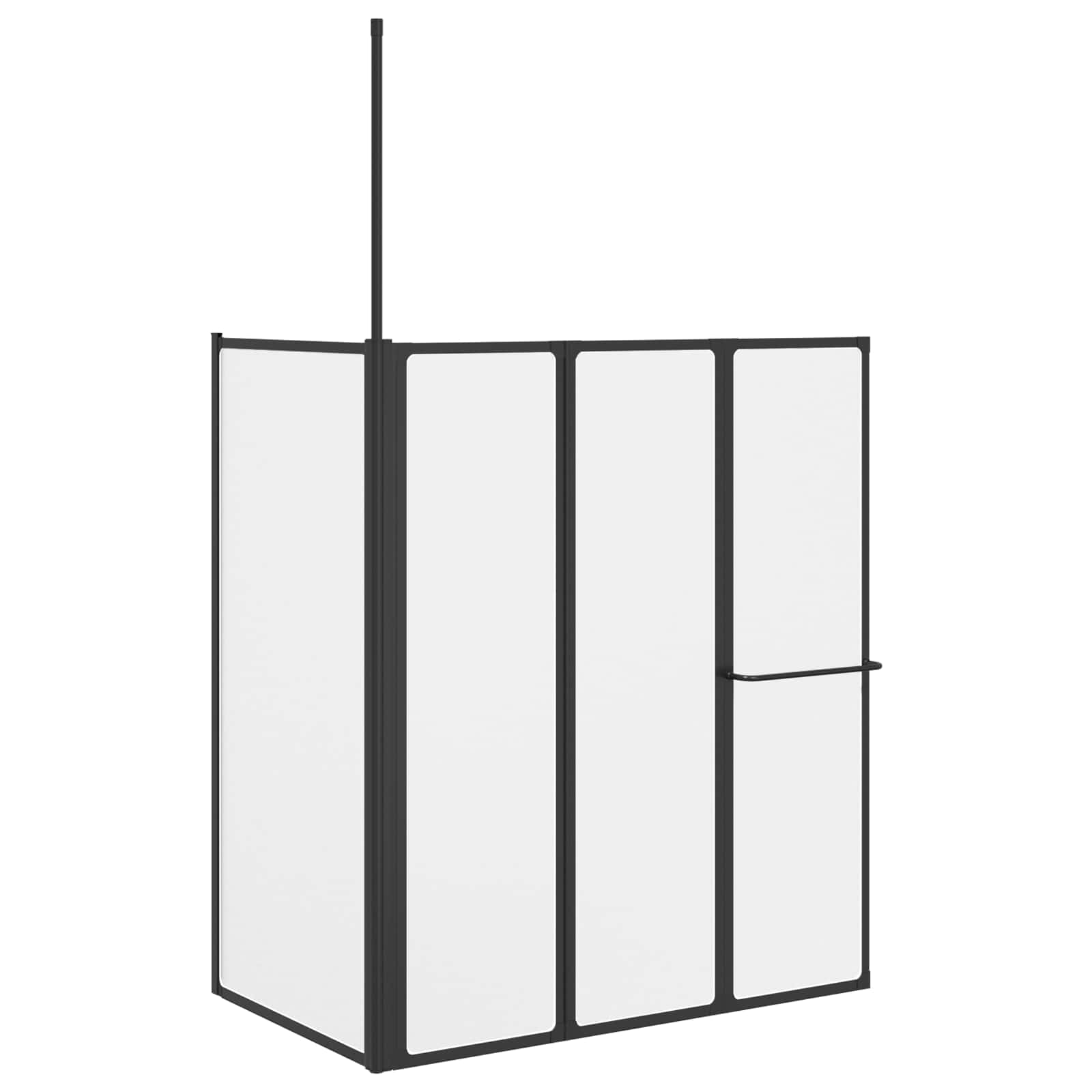vidaXL Parawan prysznicowy Biały 120 x 70 x 137 cm Aluminium
