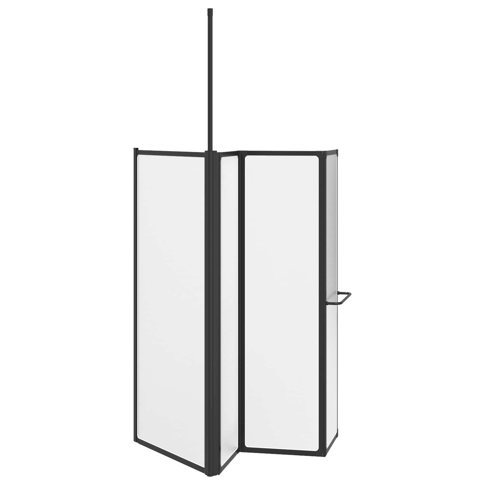vidaXL Parawan prysznicowy Biały 120 x 70 x 137 cm Aluminium