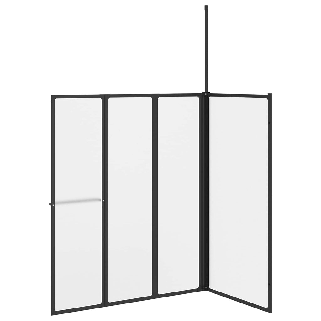 vidaXL Parawan prysznicowy Biały 120 x 70 x 137 cm Aluminium