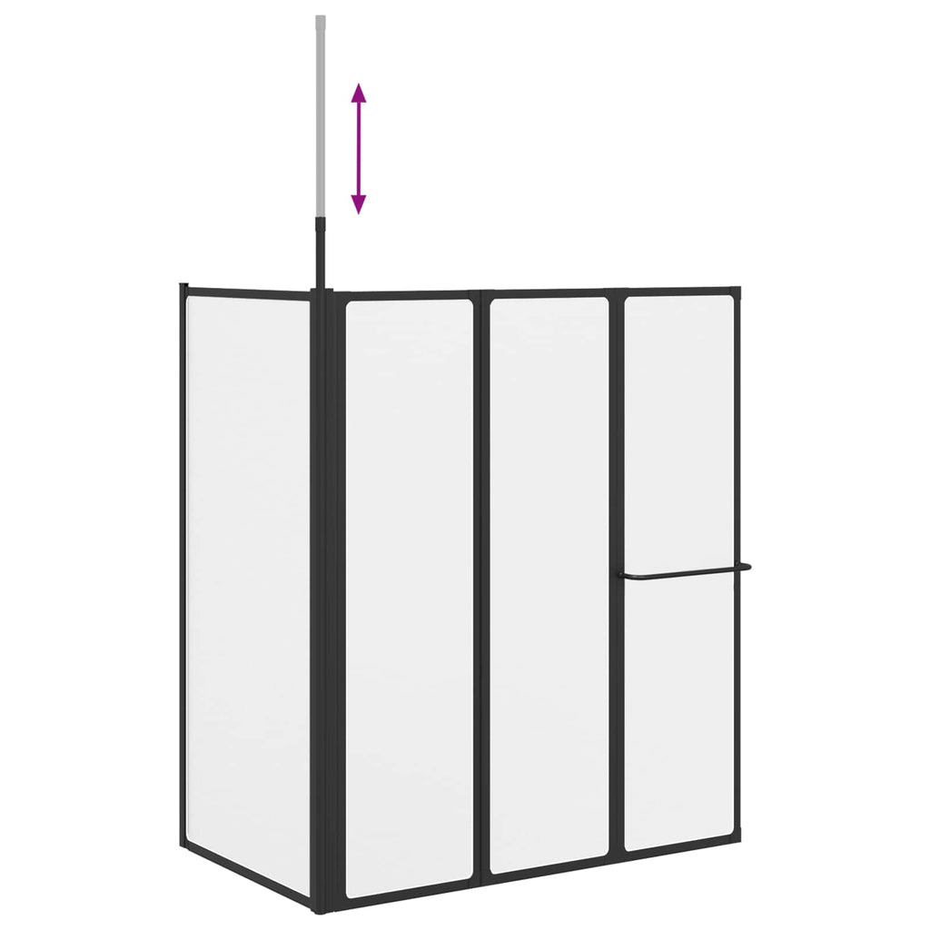 vidaXL Parawan prysznicowy Biały 120 x 70 x 137 cm Aluminium