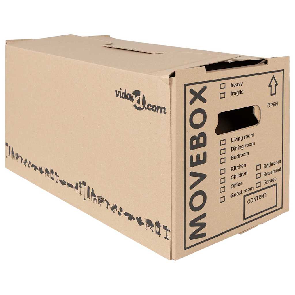 vidaXL Skrzynka przeprowadzka 20 pcs Naturalny 59 x 31,5 x 31,5 cm
