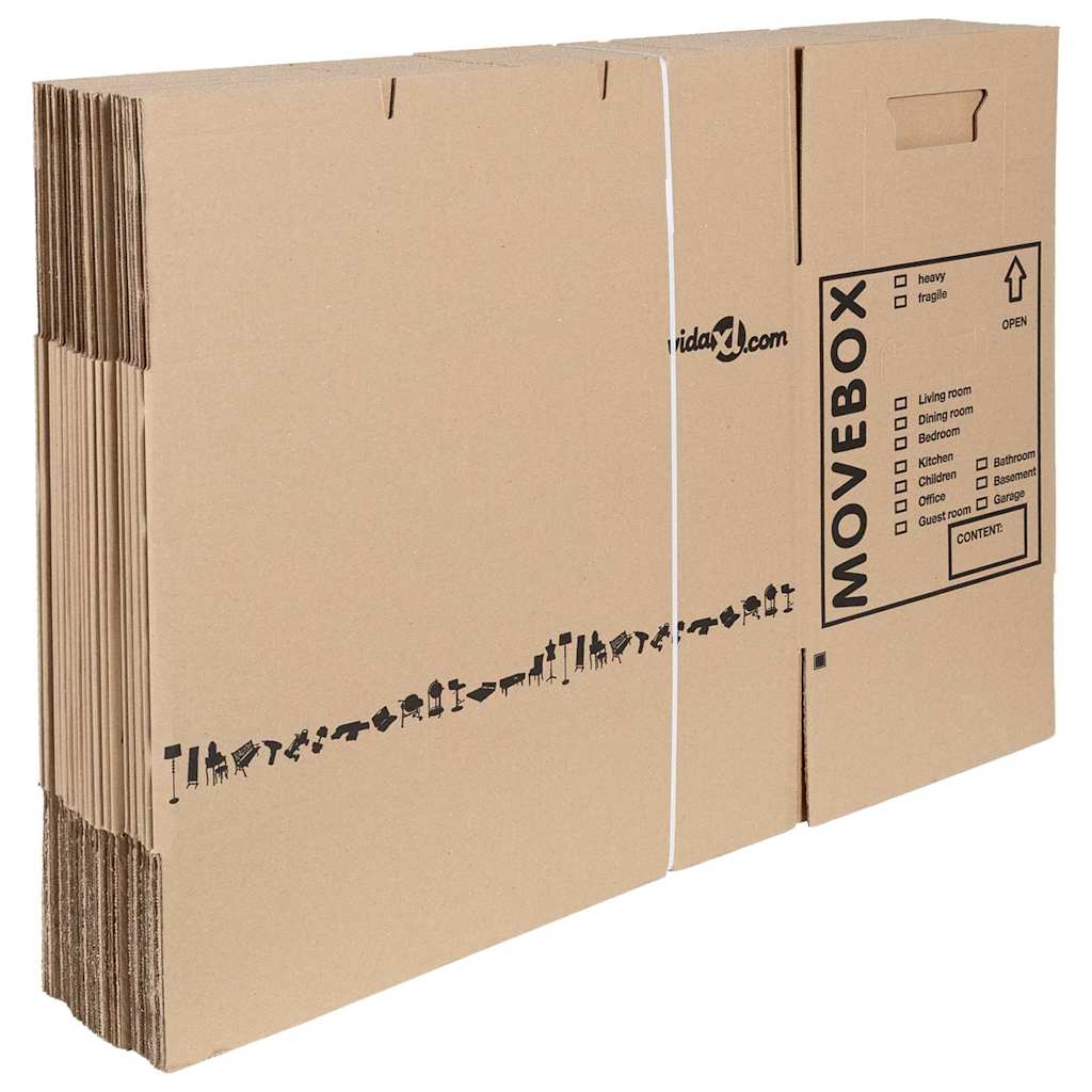 vidaXL Skrzynka przeprowadzka 20 pcs Naturalny 59 x 31,5 x 31,5 cm