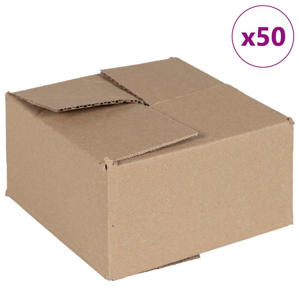 vidaXL Pudełko składane 50 pcs Naturalny 15 x 15 x 8 cm Tektura