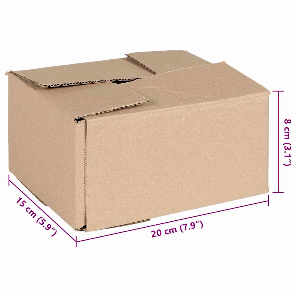 vidaXL Pudełko składane 50 pcs Naturalny 20 x 15 x 10 cm Tektura