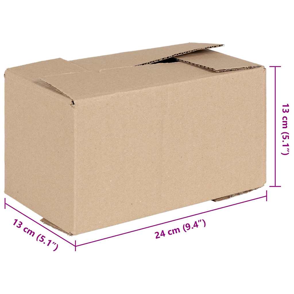vidaXL Pudełko składane 50 pcs Naturalny 24 x 13 x 13 cm Tektura