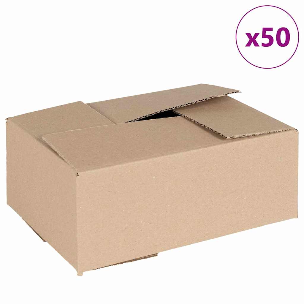 vidaXL Pudełko składane 50 pcs Naturalny 25 x 17,5 x 10 cm Tektura
