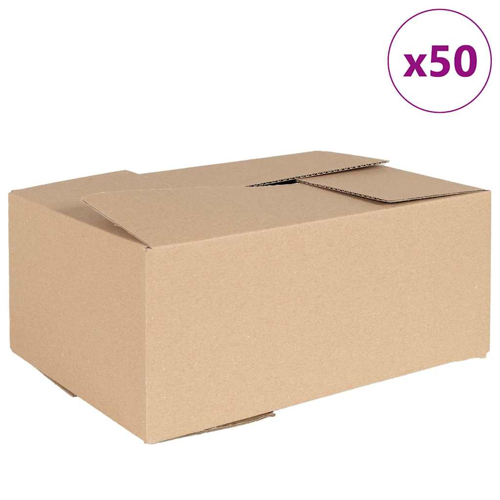 vidaXL Pudełko składane 50 pcs Naturalny 35 x 24 x 15 cm Tektura