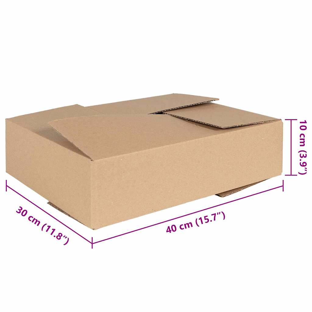vidaXL Pudełko składane 50 pcs Naturalny 40 x 30 x 10 cm Tektura
