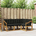 vidaXL Zestaw sof na zewnątrz z poduszką 4 pcs Naturalny i czarny