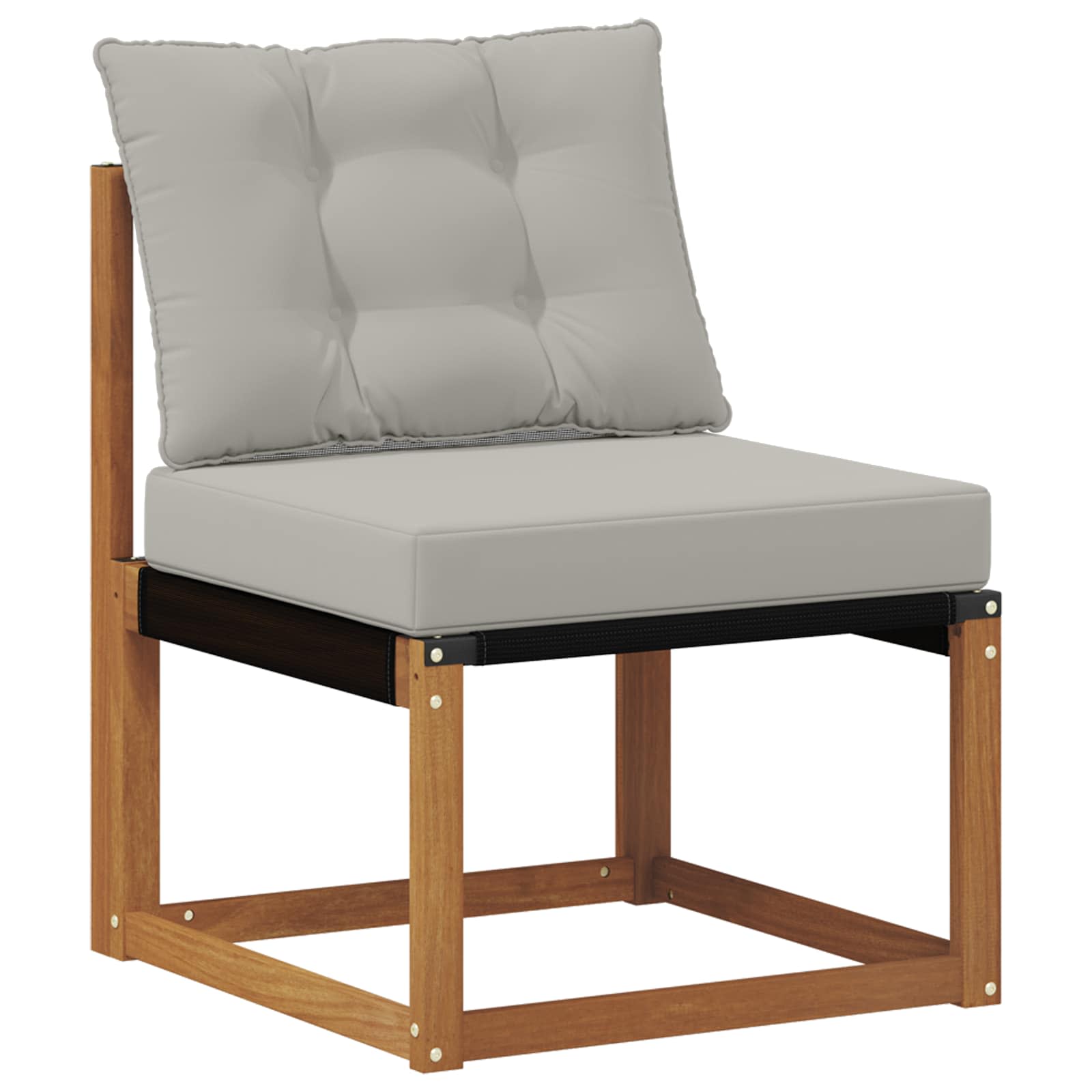 vidaXL Zestaw sof na zewnątrz z poduszką 5 pcs Naturalny i Jasny Szary
