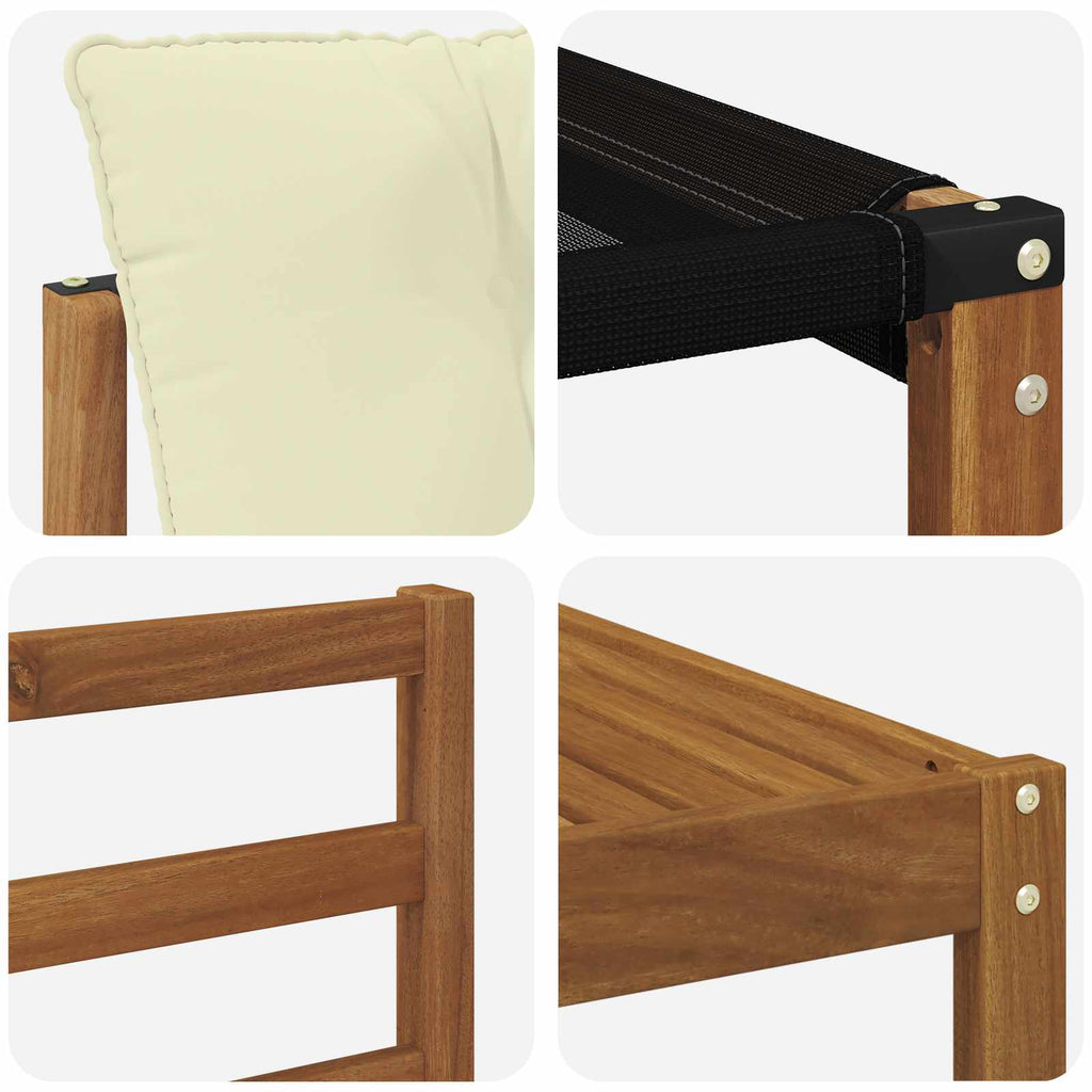 vidaXL Zestaw sof na zewnątrz z poduszką 9 pcs Naturalny i Kremowy