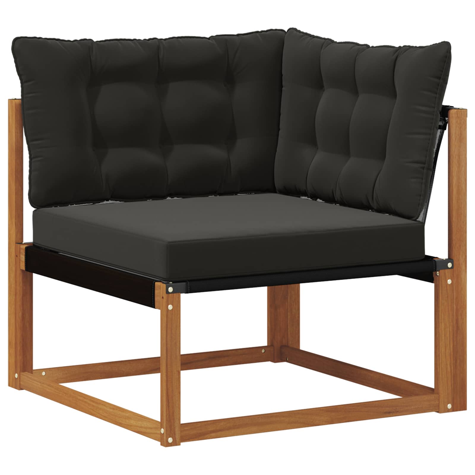 vidaXL Zestaw sof na zewnątrz z poduszką 7 pcs Naturalny i czarny