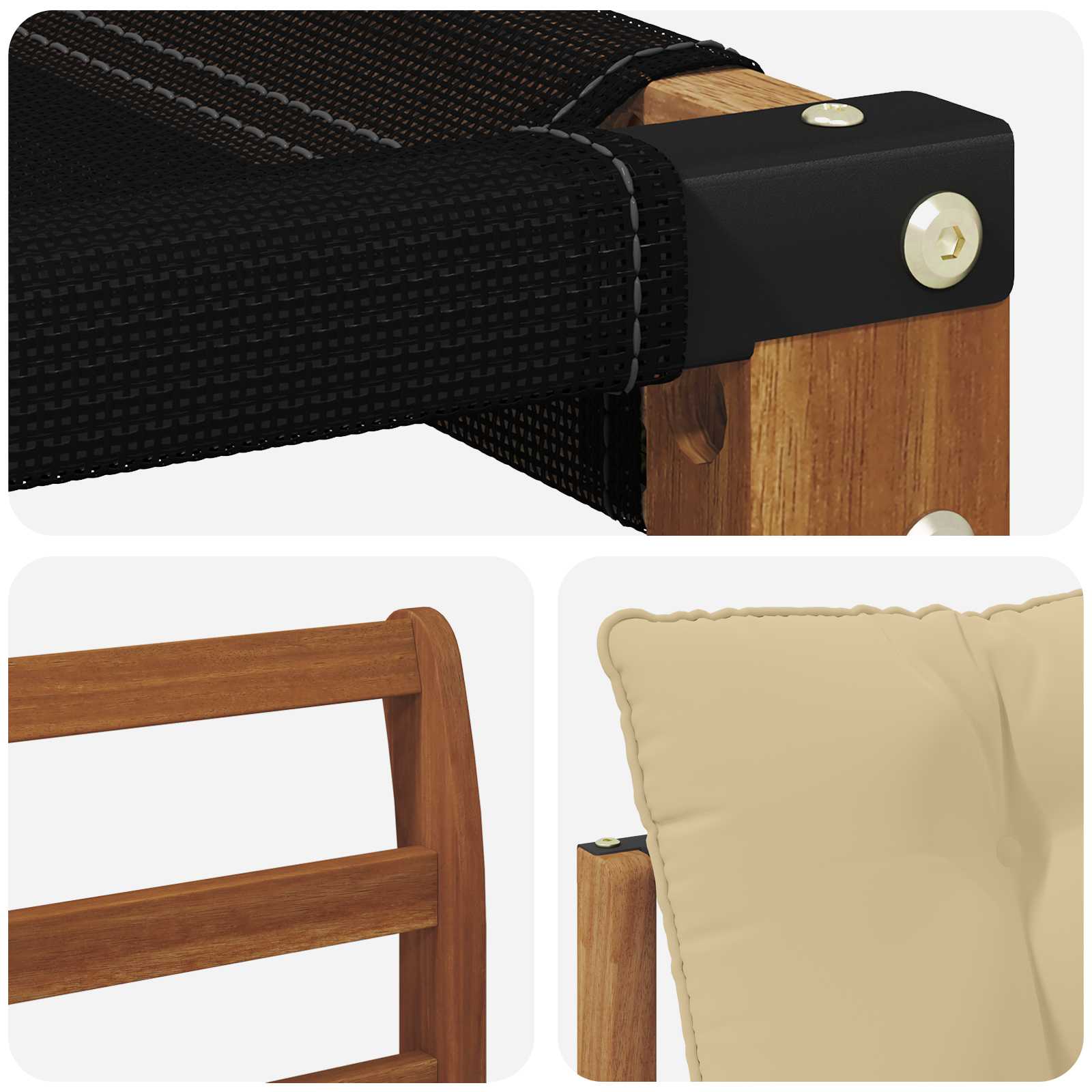 vidaXL Zestaw sof na zewnątrz z poduszką 9 pcs Naturalny i Beżowy