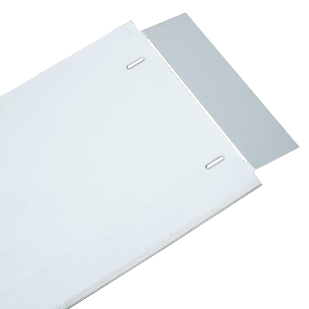 vidaXL Obrzeża trawnikowe 30 pcs Srebrny 100 x 25 x 0,07 cm
