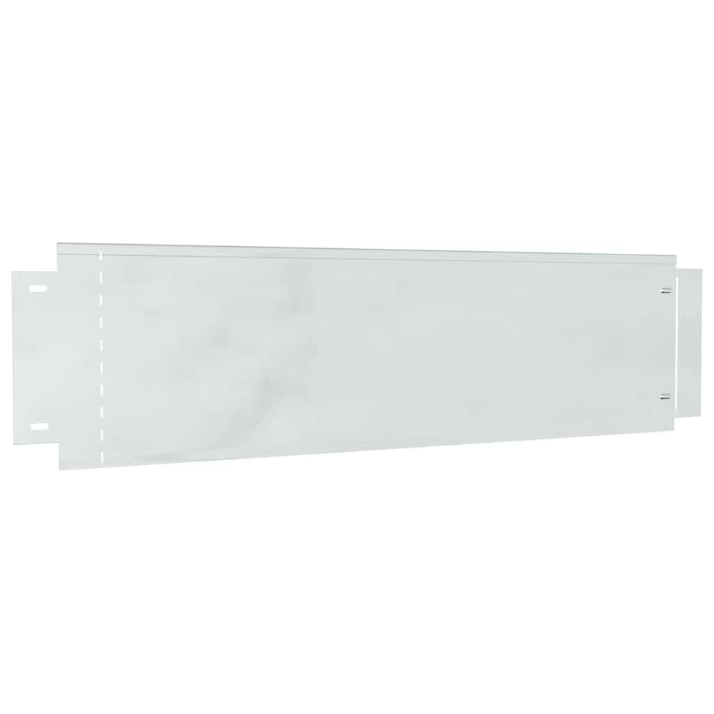 vidaXL Obrzeża trawnikowe 30 pcs Srebrny 100 x 25 x 0,07 cm