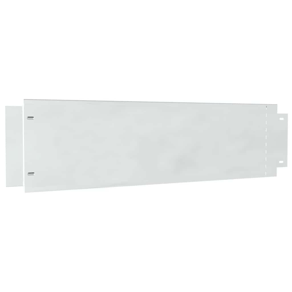 vidaXL Obrzeża trawnikowe 30 pcs Srebrny 100 x 25 x 0,07 cm
