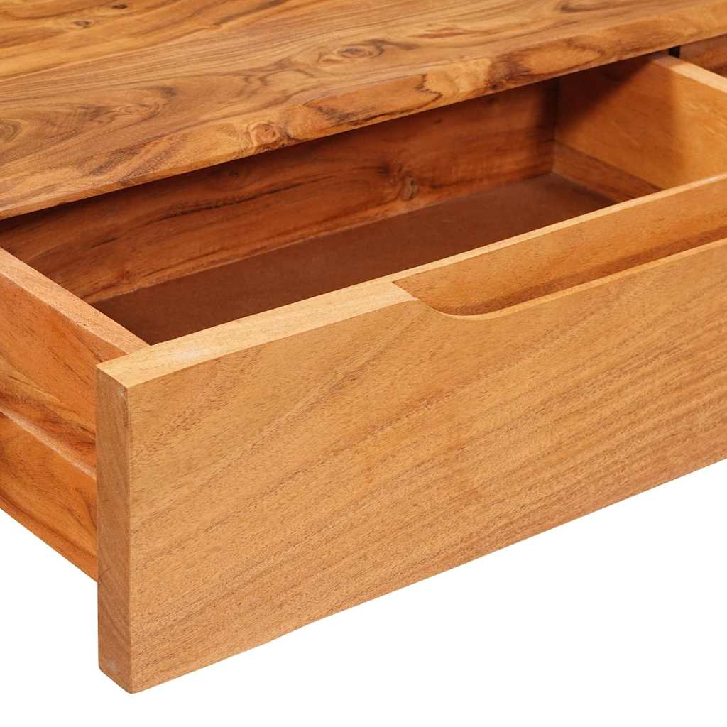 vidaXL Konsola z szufladą Brązowy 110 x 30 x 80 cm Lite Drewno Akacji