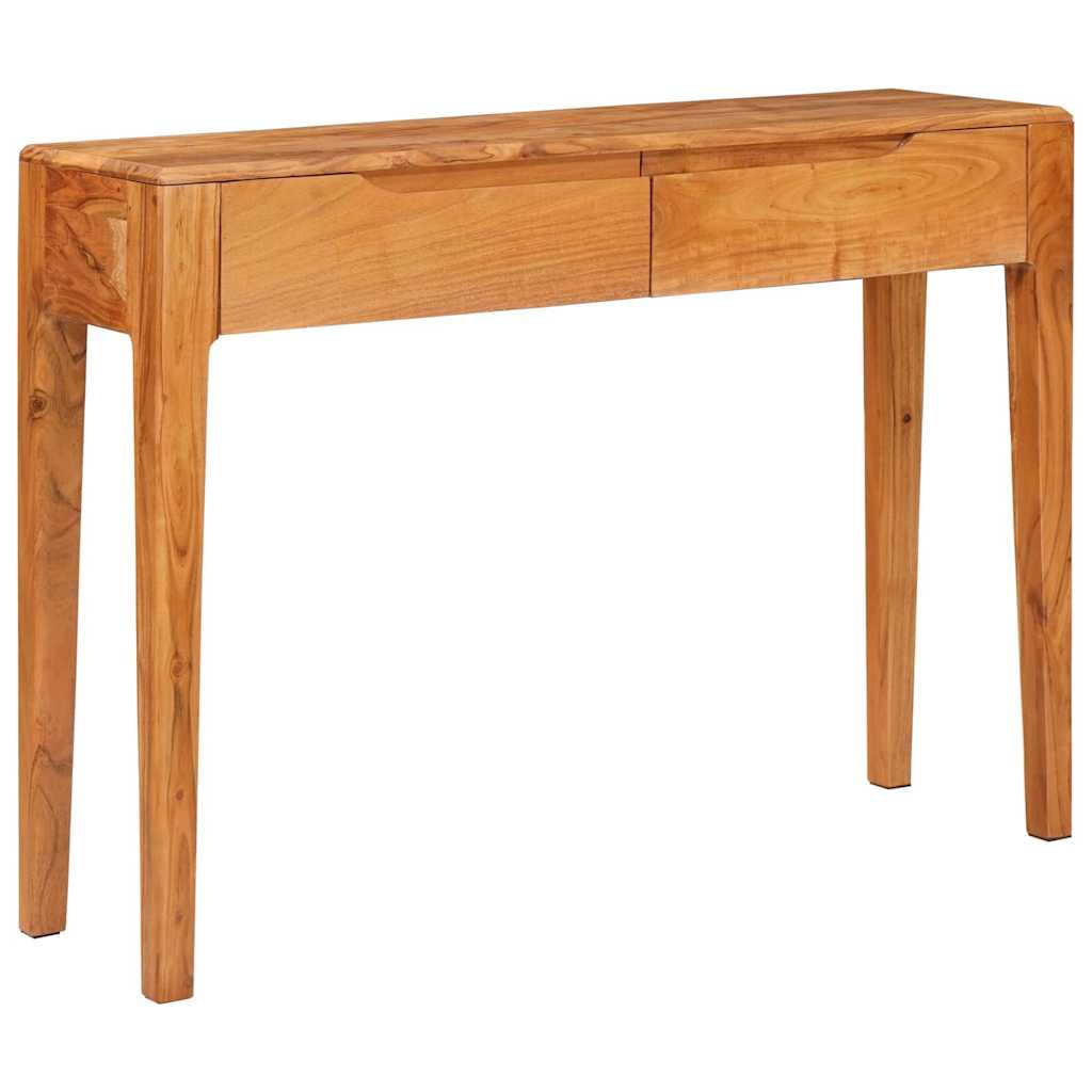 vidaXL Konsola z szufladą Brązowy 110 x 30 x 80 cm Lite Drewno Akacji