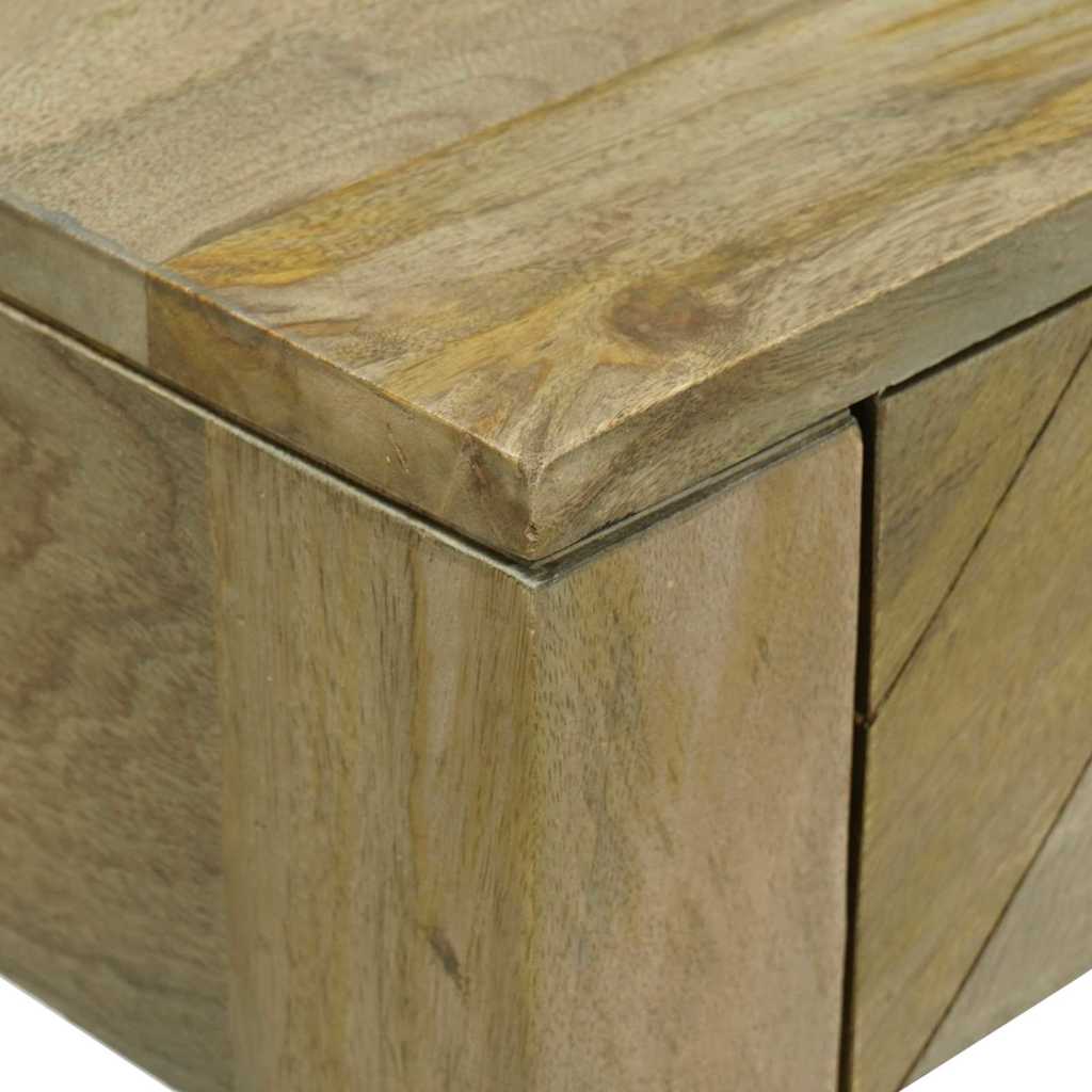 vidaXL Konsola Naturalna szarość 110 x 30 x 80 cm Drewno z mango