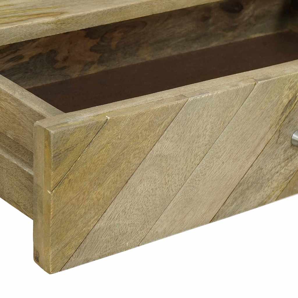 vidaXL Konsola Naturalna szarość 110 x 30 x 80 cm Drewno z mango