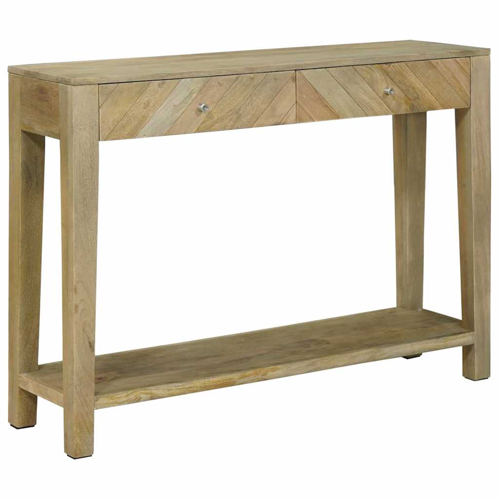 vidaXL Konsola Naturalna szarość 110 x 30 x 80 cm Drewno z mango