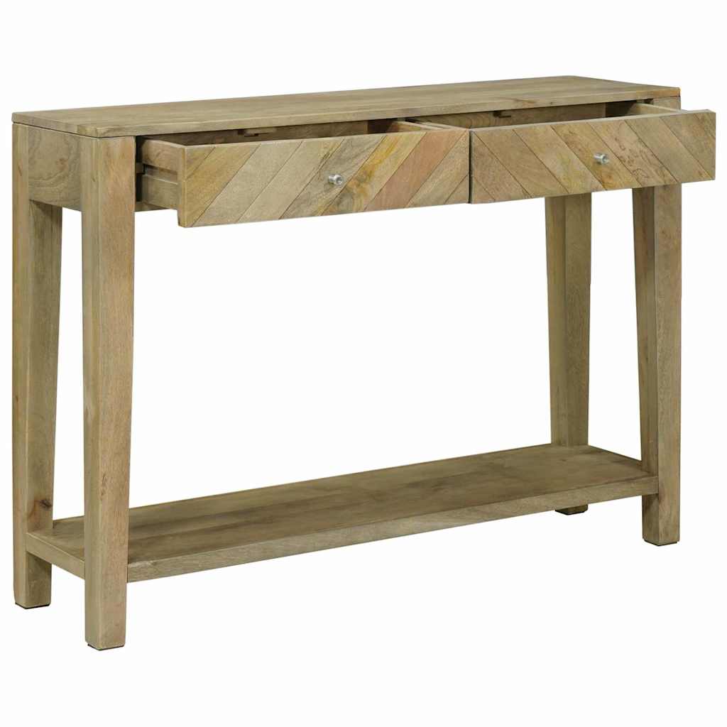 vidaXL Konsola Naturalna szarość 110 x 30 x 80 cm Drewno z mango