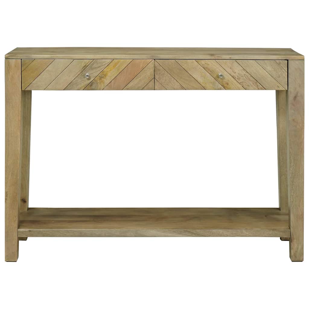 vidaXL Konsola Naturalna szarość 110 x 30 x 80 cm Drewno z mango