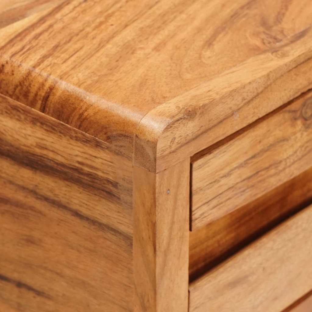 vidaXL Konsola z szufladą Brązowy 110 x 30 x 80 cm Lite Drewno Akacji