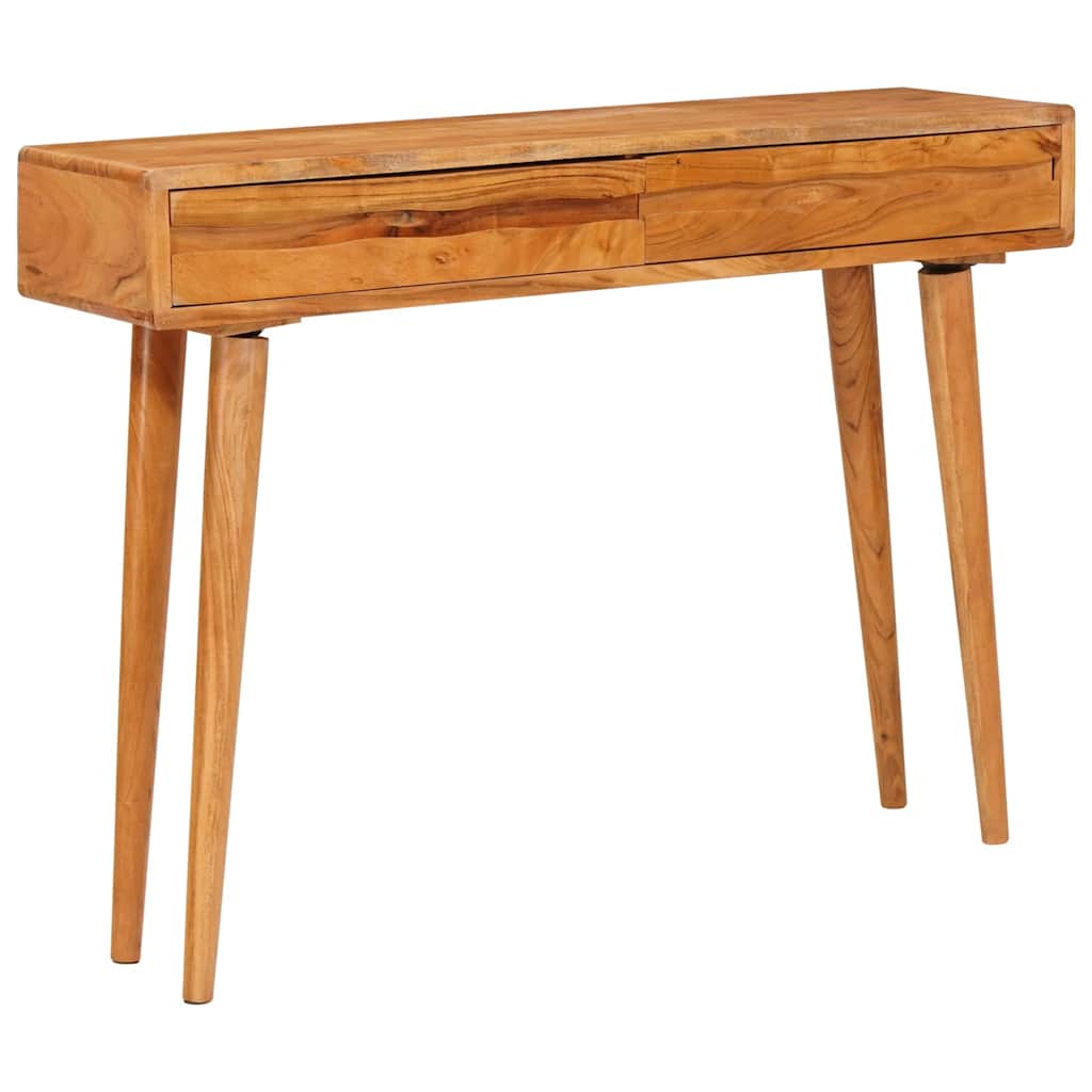 vidaXL Konsola z szufladą Brązowy 110 x 30 x 80 cm Lite Drewno Akacji