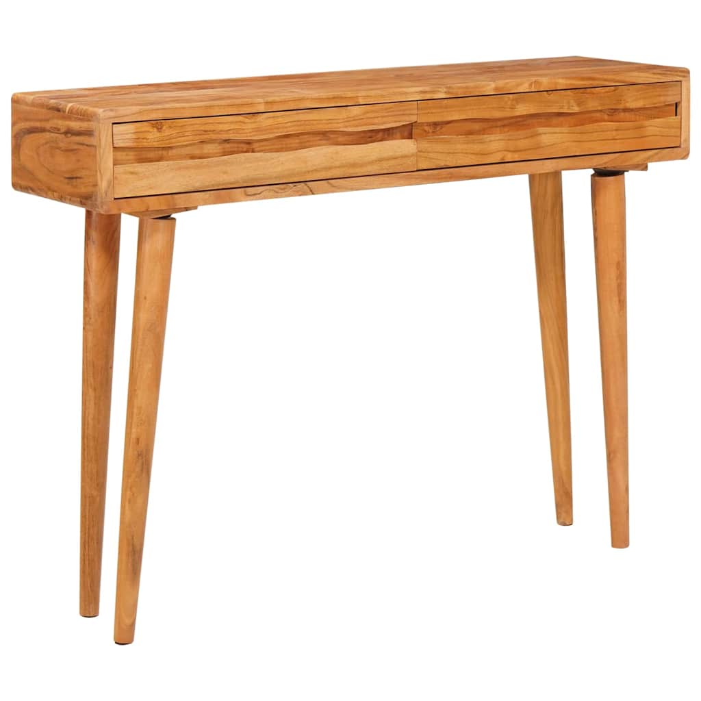 vidaXL Konsola z szufladą Brązowy 110 x 30 x 80 cm Lite Drewno Akacji