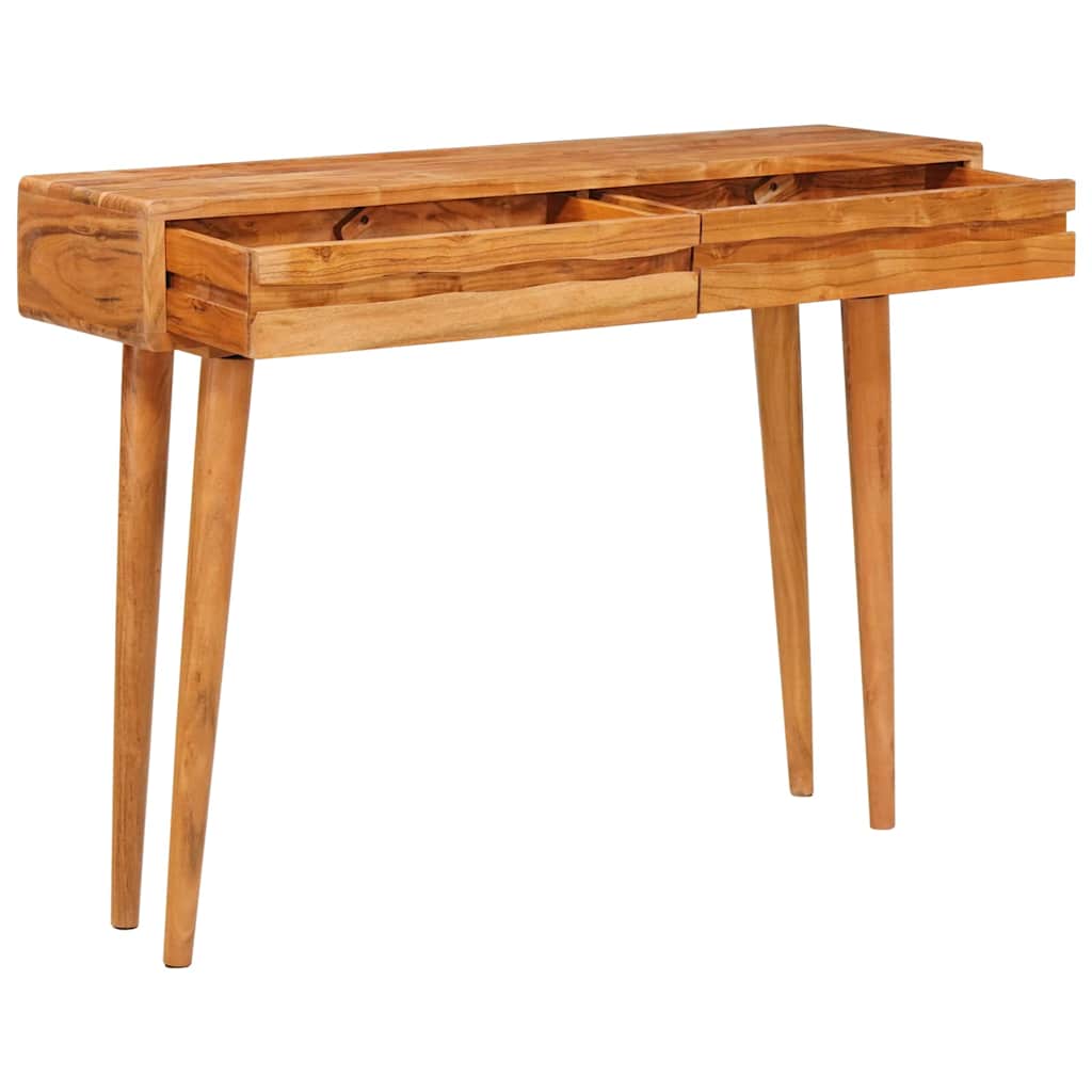 vidaXL Konsola z szufladą Brązowy 110 x 30 x 80 cm Lite Drewno Akacji