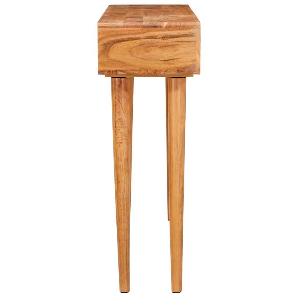 vidaXL Konsola z szufladą Brązowy 110 x 30 x 80 cm Lite Drewno Akacji