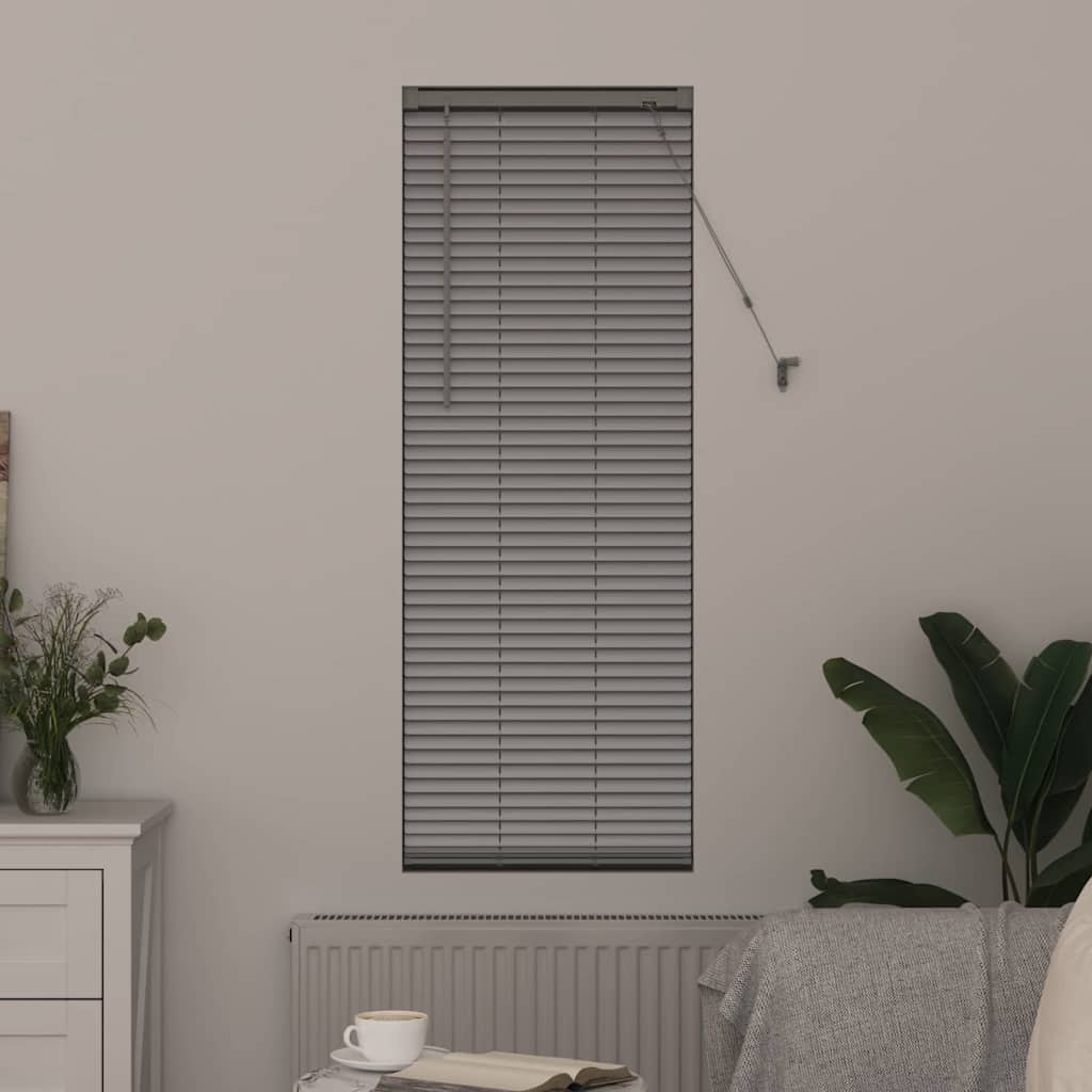 vidaXL Żaluzje weneckie Srebrny 130 x 40 cm Aluminium