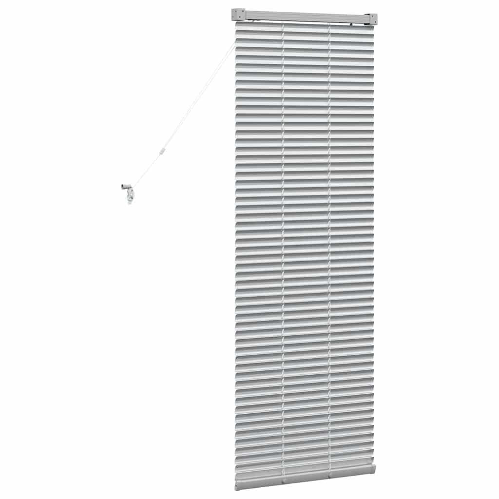 vidaXL Żaluzje weneckie Srebrny 130 x 40 cm Aluminium